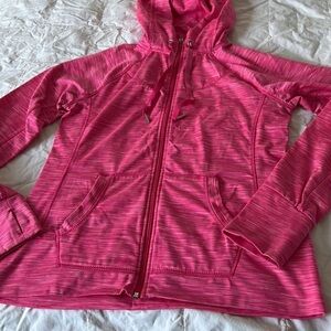 Pink Hooded Zip-Up Jacket
